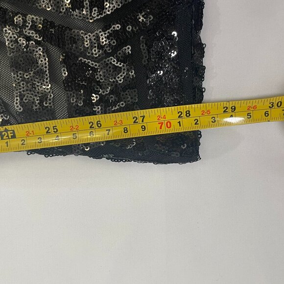 NWT Crystal Sky. Women's casual pants in black sequins, size S. Made in China. - Picture 4 of 8